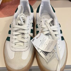 adidas White and Green Athletic Shoes